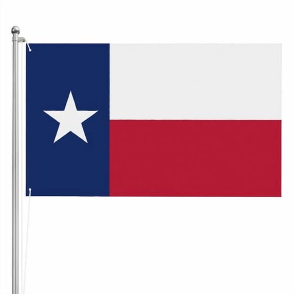 Texas Flag 5x3 Ft Outdoor Double Sided Texas State Flags Party Supplies Banner Polyester Fabric with 2 Brass Grommets for Outside Indoor Decor