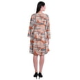 thumbnail image 4 of Moomaya Robe Courte Évasée Imprimée de Designer, Manches Longues, Tunique en Velours, Robes pour Femmes, 4 of 6