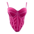 thumbnail image 2 of BLVB Women's Corset Tops Bustier Going out Party Spaghetti Strap Cami Shirts Vintage Tank Top, 2 of 7
