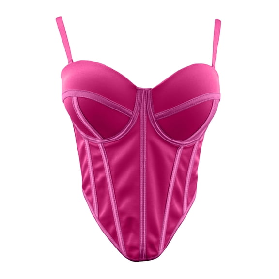 Teyfeniy Bustier Corset Tops for Women Going Out Party Club Crop Top with Buckle Slim Underwire Bralette