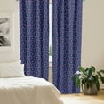 thumbnail image 2 of Ambesonne Peacock Curtains, Oriental Animal Feathers, Pair of 28"x63", Indigo Sea Blue, 2 of 5