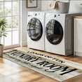 thumbnail image 2 of Findosom 2'x6' Farmhouse Laundry Rug Floor Mat,Non Slip Laundry Room Runner Rug with Rubber Backing Washable Indoor Floor Area Rug for Kitchen Laundry Bathroom Hallway Entryway,Brown, 2 of 6