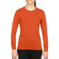 thumbnail image 2 of Gildan Lds L/S PerformT Orange, 2 of 2