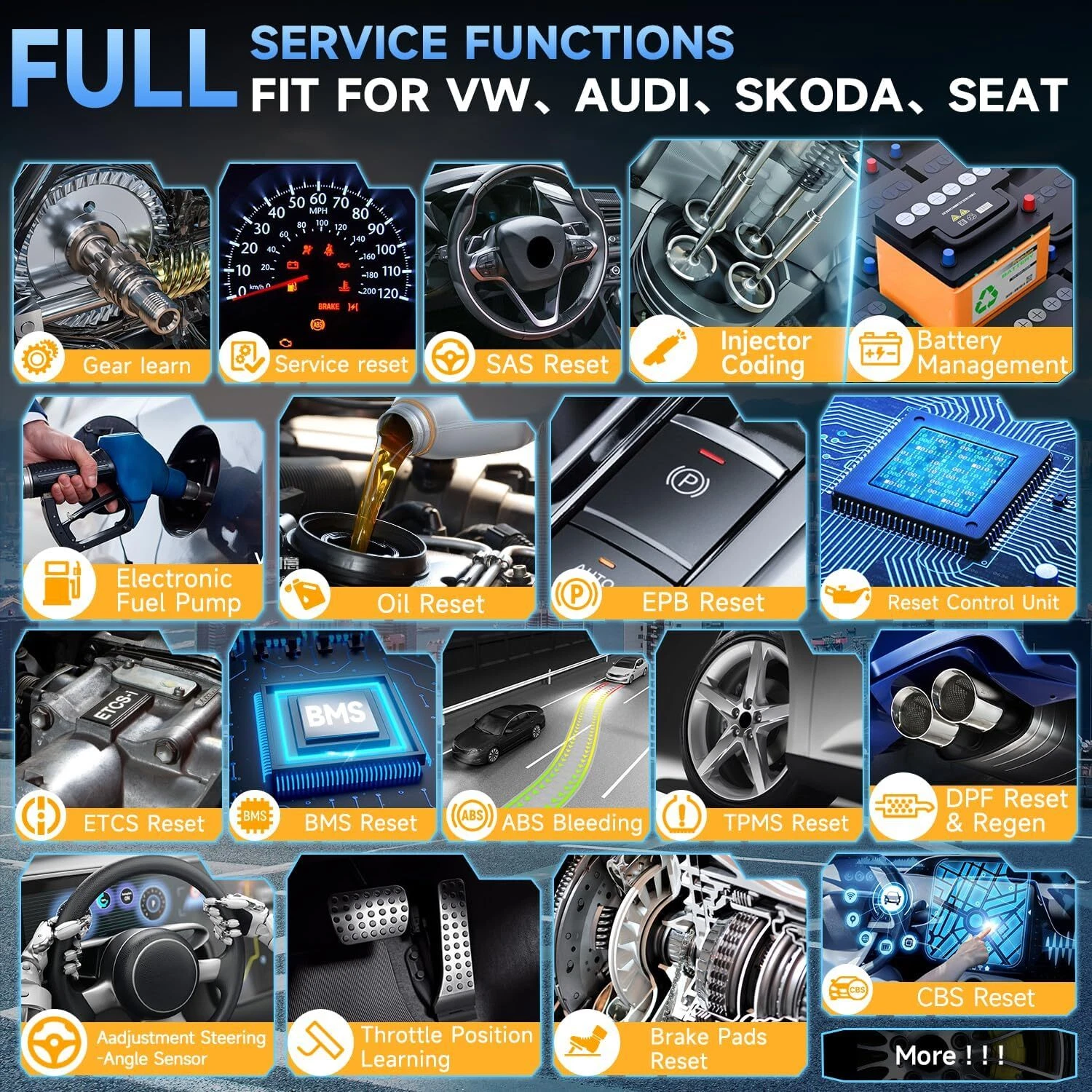 Autophix 7610 Automotive OBD2 Scanner Car All System Diagnostic Tool Code Reader Oil EPB Reset