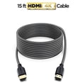 thumbnail image 3 of PowerBear 4K HDMI Cable 15 ft | High Speed, Braided Nylon & Gold Connectors, 4K @ 60Hz, Ultra HD, 2K, 1080P, ARC & CL3 Rated | for Laptop, Monitor, PS5, PS4, Xbox One, Apple TV & More, 3 of 8