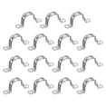 thumbnail image 1 of 15Pcs 30mm(1-3/16") Abrazadera de cable aislada con recubrimiento de acero inoxidable de 2 agujeros, abrazadera en forma de U, plateada, 1 of 6