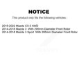 thumbnail image 2 of CMX Front Rear Disc Brake Rotors Kit for Car Mazda 3 CX-3 Sport K8-101627, 2 of 8