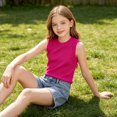 thumbnail image 6 of LNMQLPDBS Cute Tops for Teens Sleeveless T Shirts Striped Summer Crewneck Casual Tops School Picture Day Vest Girls Clothes Trendy Tween Outfits, 6 of 7