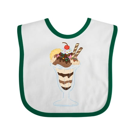

Inktastic Ice Cream Sundae Boys or Girls Baby Bib