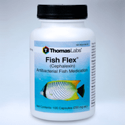 Thomas Labs Fish Flex (Cephalexin) Antibacterial Fish Antibiotic Medication, 100 Count (250 mg. ea.)