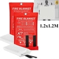 thumbnail image 1 of 1/2Pc Fire Blanket Emergency Emergency Fire Retardant Blankets Fireproof Blanket Welding Blanket for Kitchen Fireplace Grill BBQ, 1 of 5