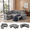 Corduroy - Light Gray, variant on Xiweot 81" Modular Sectional Sleeper Sofa with Pull Out Couch, L Shaped Sofa Bed with Storage, Adjustable Backrest, USB Ports & Small Table, 5 Seaters Chenille Sofa for Living Room (Black)