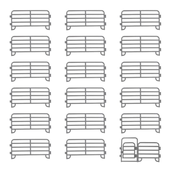 DIY Miniature Corral Model for Animal Figurines, DIY Accessories - 18pcs Style A