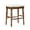 Walnut, variant on Linon Marino Backless Wood Counter Stool, 25" Seat Height, Walnut Finish with Ivory Fabric