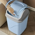 thumbnail image 5 of Bathroom Trash Can with Lid, Plastic Trash Can with Lid, Square Trash Can, Kitchen Garbage Can with Swing-top Lid, Small Waste Bin for Bathroom, Bedroom, Kitchen, Office, Toilets, 5 of 6