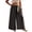 Black #17, variant on Wide Leg Pants for Women High Waist Causal Flowy Loose Fit Trousers Elastic Waist Ruffle Trendy Boho Vocation Palazzo Pants Light Brown L