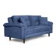 thumbnail image 3 of Sofá Cama De Velvet Azul Beehive Memory Foam Modelo Branson, 3 of 8