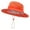Orange, variant on LNMQLPDBS Baby Sun Hat Toddler Summer Beach Hats Solid Color Foldable Floppy Cap with Chin Strap Sun Protection Baby Boy Girls Hats with Mesh Shade Hat Wide Brim Bucket Hat Fisherman Hat