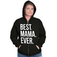 thumbnail image 3 of Best Mama Ever Mom Mommy Mothers Day Womens Plus Size Graphic Zipper Hoodie Brisco Brands 5X, 3 of 5
