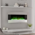 thumbnail image 4 of VANACC 40" Wall Mount Electric Fireplace, Stainless Steel Wall Hanging Fireplace, Semisteel, 4 of 8