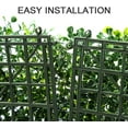 thumbnail image 6 of Bibana 12 Pieces 20"x 20" Artificial Boxwood Panels Topiary Hedge Plant, Privacy Hedge Screen Sun Protected Suitable for Outdoor, Indoor, Garden, Fence, Backyard and Decor (12PCS), 6 of 9
