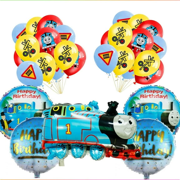 Thomas Balloons Party Supplies Decor Set Decorations Kit Fans Birthday