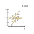 thumbnail image 4 of JewelersClub 1/4 Carat T.W. White Diamond 14K Gold Over Silver Leaf Ring, 4 of 4