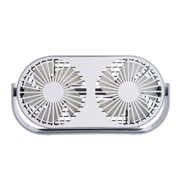 Ventilador de refrigeración Usb de doble cabezal Ventilador de circulación de aire personal giratorio de verano de 360 grados Aromaterapia Ventilador de coche de oficina en casa Inevent DZ7047-01B