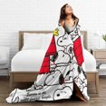 thumbnail image 3 of v316 Blankets Peanuts Snoopy In The World Throw Blankets Cute Blanket for Bedding Couch Soft Bed Rug Blankets jju316, 3 of 5