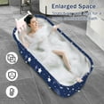 thumbnail image 3 of Beuway 47in Large Foldable Bathtub for 2 People, Portable Adults Kid Tubs for Hot Ice Bath,Blue, 3 of 10