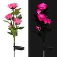 thumbnail image 2 of Gustave Solar LED Garden Lights with 5 Rose Flowers, Waterproof Outdoor Decorative Stake Lights for Patio Pathway Yard Lawn (Pink), 2 of 11