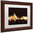 thumbnail image 2 of Trademark Fine Art "New York Skyline Gold" Canvas Art by Michael Tompsett, White Matte, Wood Frame, 2 of 4