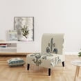 thumbnail image 5 of Designart "Fleur De Lis Gold Pattern" Upholstered Glam Accent Chair - Arm Chair, 5 of 5