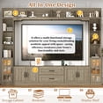 thumbnail image 3 of ChVans 106" W Wall Unit TV Stand with Storage for TVs up to 80", Modern TV Console with LED Lights, Entertainment Center with Bookshelves for Living Room, 3 of 8