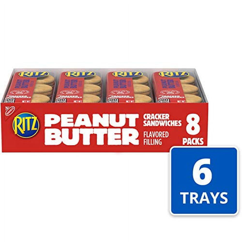 RITZ Peanut Butter Sandwich Crackers, 48 Snack Packs (6 Boxes)