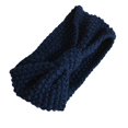 thumbnail image 2 of Cuekondy Heardband for Woman Adult Crochet Solid Headband Warm Bulky Crocheted Headwrap Headband Blue Heardband, 2 of 3