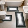 thumbnail image 5 of Tuvgenk 3 Piece Bathroom Rug Set Non Slip Water Absorbing Bathroom Rugs Sets 3 Large Washable Bath Mat Set for Shower(Black,47x16,24x16,20x16 inch), 5 of 8