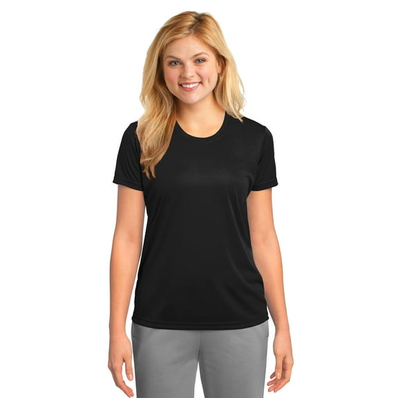 Port & Company Ladies Performance Tee-L (Jet Black)