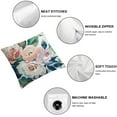 COMIO Throw Pillow Covers, Light Blue Pink Gray White Watercolor Floral