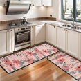 thumbnail image 3 of Kitchen Rugs Sets Of 2,Pioneer Flower Floral Print Pattern Anti Fatigue Kitchen Mat Rugs Non Slip Washable,Decorative Kitchen Floor Mats for Kitchen,Sink,Laundry,17"x47"+17"x47", 3 of 5