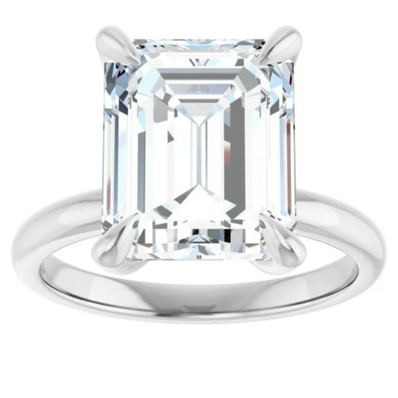 2 Carat Lab Grown Diamond Engagement Ring Emerald Cut Solitaire