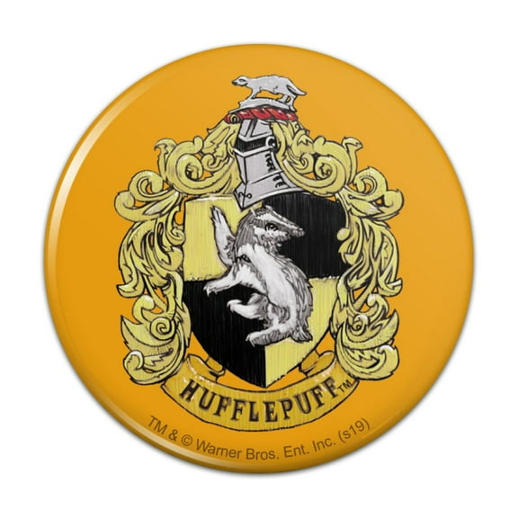 Harry Potter Hufflepuff Painted Crest Kitchen Refrigerator Locker Button Magnet