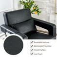 thumbnail image 5 of Costway Breathable Leathaire Single Sofa Chair w/ Ottoman & Waist Pillow Black, 5 of 11