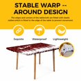 thumbnail image 4 of Red Plaid Christmas Table Cloths for 6 Foot Rectangle Tables, Xmas Elk Tree Snowflake Forest Patio Waterproof Elastic Fitted Tablecloths, Washable Rectangular Table Cover for Camping, 4 of 8