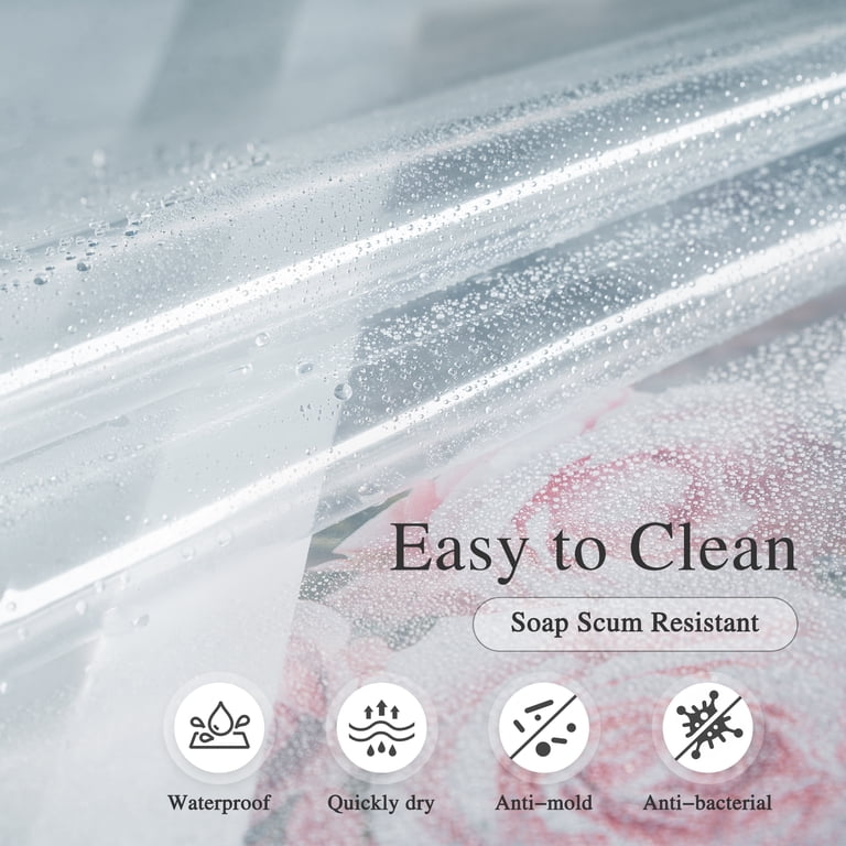 Inosoo Clear Shower Curtain Liner, Extra Long, 72x78 Inches photo 5
