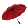 thumbnail image 3 of Fully Automatic Open Strong Frame Triple Folding Large Windproof Rain Umbrella, 3 of 6