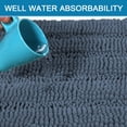 thumbnail image 5 of 2-Piece Bathroom Rug Set, 20" x 32" Plus 17" x 24", Extra Thick Chenille Striped Long Pile Bath Mats, Non-Slip Floor Mat For Bathroom, 5 of 6