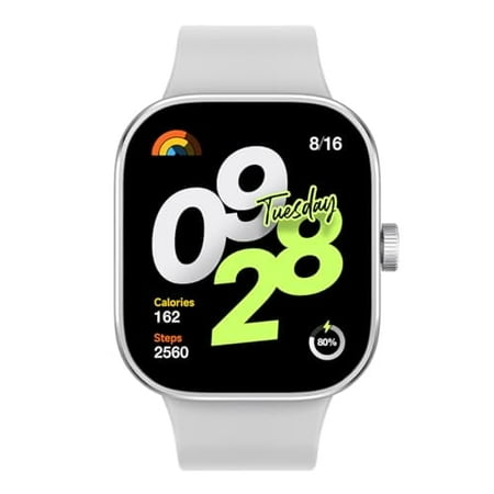 Xiaomi Redmi Watch 4 Bluetooth Smartwatch 1.97" AMOLED, 20-day battery, Health Monitoring - Silver Gray