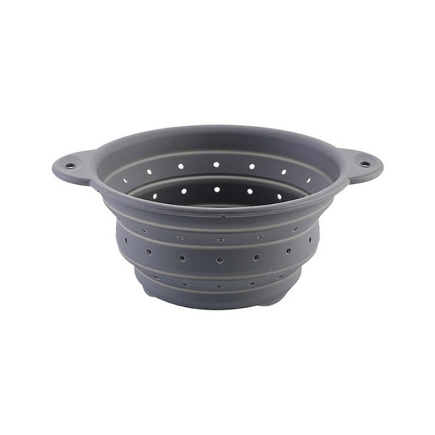 Escurridor Redondo Plegable De Silicona Para Verduras, Resistente A Altas Temperaturas, Telescópico, Para Acampadas Al Aire Libre, Escurridor Para Frutas Y Verduras