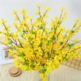 thumbnail image 6 of Fake Flowers Promotion Sale! Nomeni 12Pcs Winter Jasmine Red Forsythia Inch Gold Artificial Flower Flower New Chinese Home Wedding Decoration, Home Decor Clearance Sale Yellow, 6 of 9